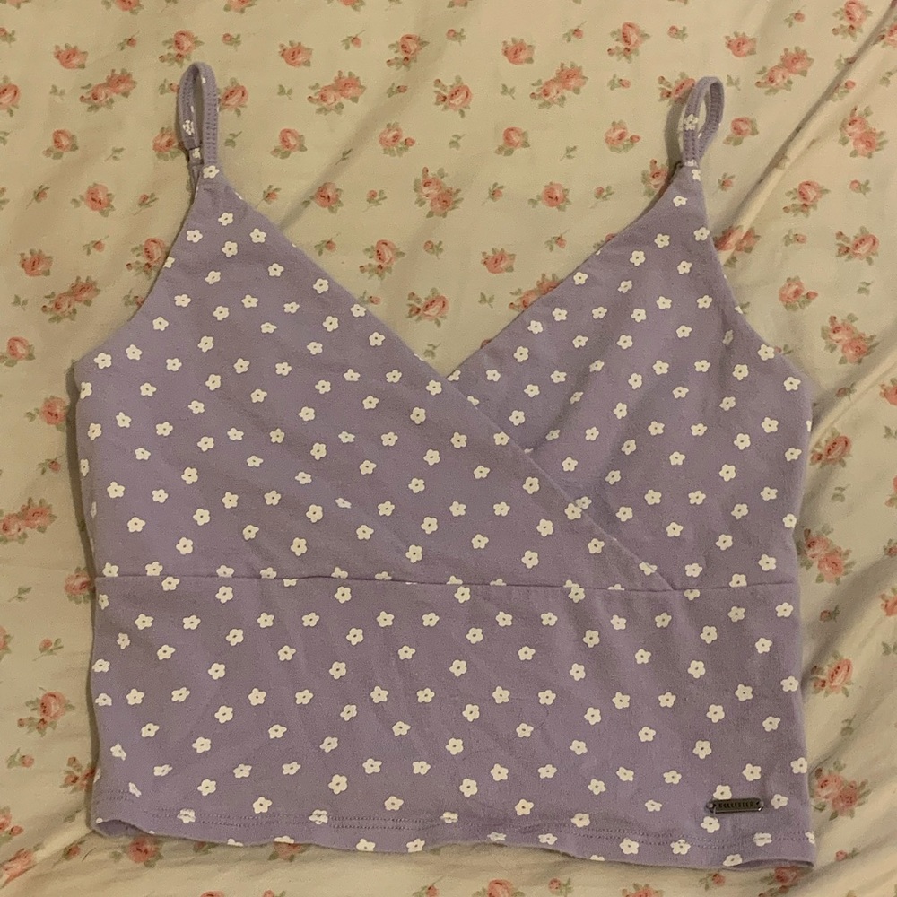 flower print hollister tank top